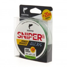 Леска плетеная Salmo Sniper х4 BRAID Grass Green 120м
